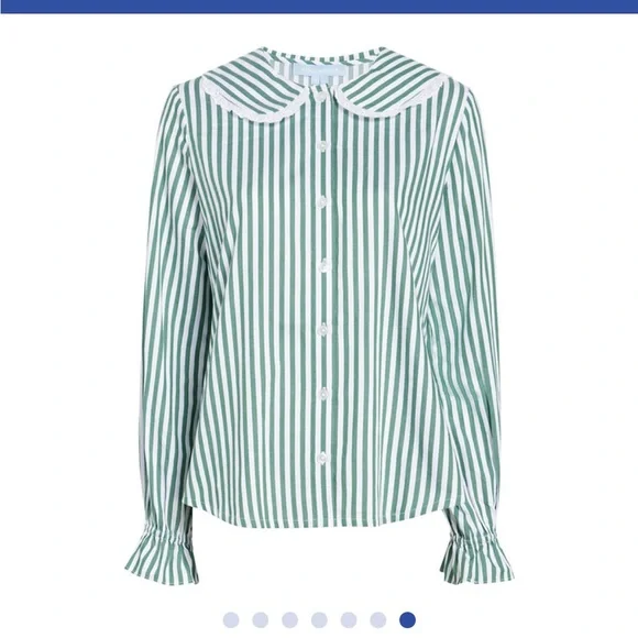 NWT Hill House Cypress Pajama Set Green Stripe L - Picture 5 of 5